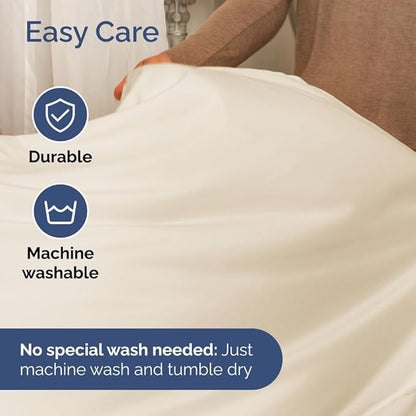 Full XL Bed Sheet Set - 4 Piece Extra Long Extended Full XL Sheets - Soft, Breathable & Cooling - Fits 8” to 16" Mattress w/ Deep Pockets - 54" x 80" - Easy-Fit, Wrinkle & Fade Resistant - Off White