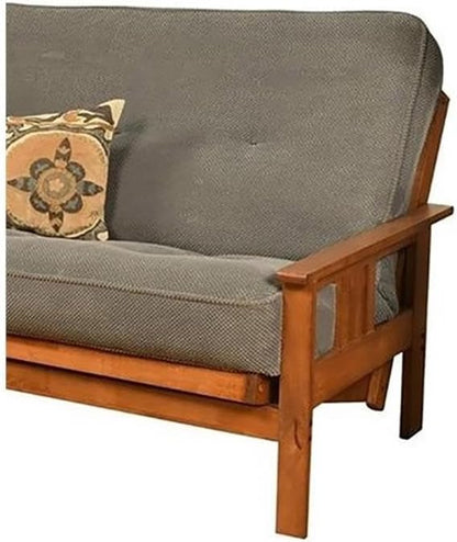 BOWERY HILL Full Fabric Futon in Marmont Thunder Blue-Frame Not Included