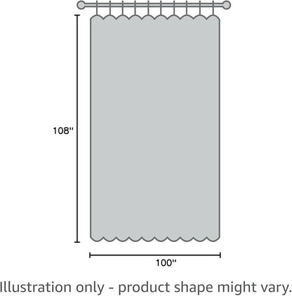 PrinceDeco 100% Blackout Curtains Linen Drapes 108 Inches Long Room Divider Curtains Patio Curtain for Sliding Door Thermal Curtain for Sliding Glass Door,W100 X L108 Inch, Preal White