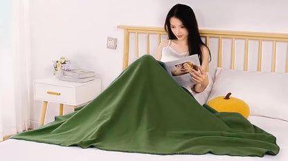 50x60 Throw Blankets, Ultra Soft Hypoallergenic Fleece Fall Throw Blanket for Livingroom, Couch, Chair, Bed, Olive Green