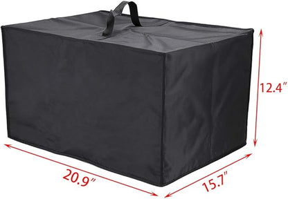 OwnMy Heat-Resistant Dust-Proof Microwave Oven Grill Cover Protector - Waterproof Nylon Fabric Microwave Oven Dust Cover Case Protections for Toaster Oven (Black)