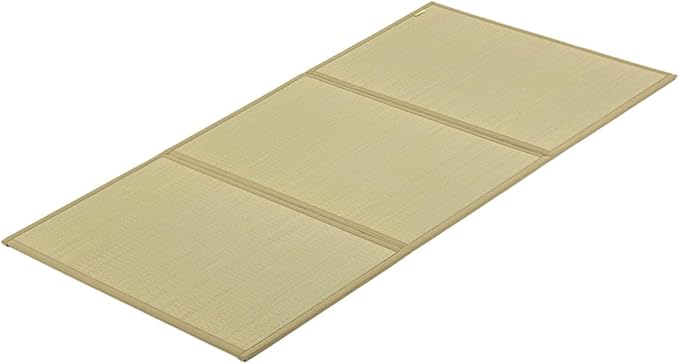 FULI Japanese Tatami Mattress, Tatami Rug, Igusa Mat (Japanese Rush Grass) Folds in Three, Made in Japan (Natural, Twin XL)
