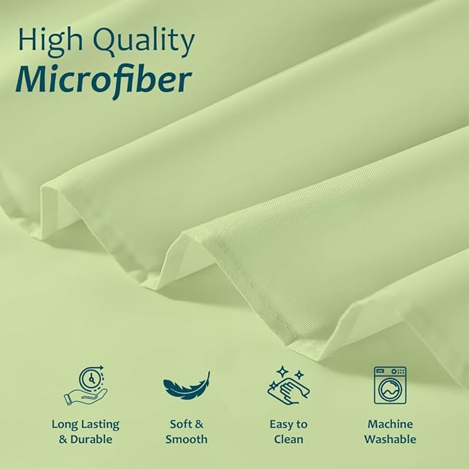Shreem Linen Ruffled Bed Skirt with Split Corners, Gathered Style, 100% Microfiber, 28-Inch Drop, Dust Ruffle Bedskirt with Platform, Cal-King, Sage