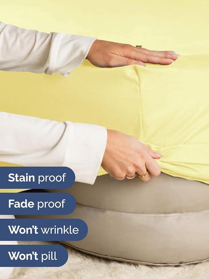 Extra Deep Twin XL Fitted Sheet - Hotel Luxury Single Fitted Sheet Only - Easily Fits 18 inch to 24 inch Mattress - Ultra Soft, Wrinkle & Fade Free w/Extra Deep Pockets - Breathable & Comfy - Yellow