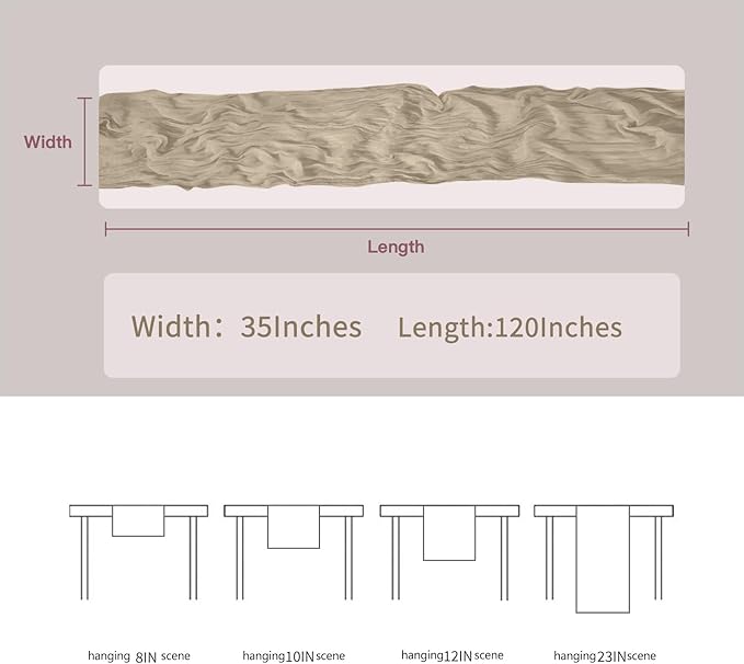BALCONY & FALCON 2 Pack Nude Cheesecloth Table Runner 10FT 120 Inch Rustic & Boho Farmhouse Gauze Cheese Cloth Runners for Wedding Fall Thanksgiving Christmas Party Baby Shower Birthday Decor