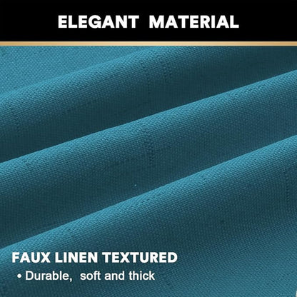 PrinceDeco Blackout Curtains 84 Inches Long 100% Blackout Curtains for Bedroom Extra Wide Sliding Glass Door Curtain Sound Proof Curtains for Bedroom,100 X 84 Curtains,Blue Sapphire