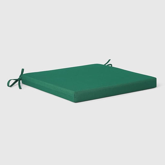 WestinTrends Solace Outdoor Patio Kitchen Dining Chair Square Seat Cushions Set of 4, 20 x 18, Green