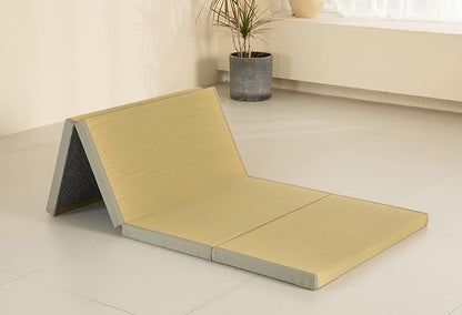 MustMat Thick Tatami Mat Twin XL Floor Mattress Japanese Tatami Bed with Storage Bag 39 x 80 x 2 in (Gray)