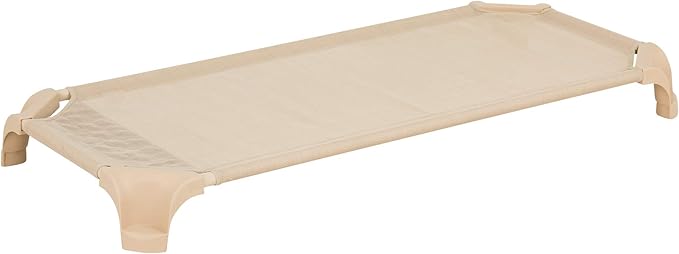 Sprogs Deluxe Heavy-Duty Childrens Standard 52"L Stackable Daycare Cot with Easy Lift Corners Cots for Preschool Kids Sleeping, Resting, and Naptime, SSPG-16139-AN-24PK, Natural Colors (Pack of 24)