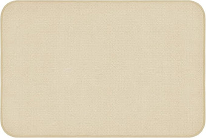 House, Home and More Skid-Resistant Carpet Indoor Area Rug Floor Mat - Ivory Cream - 2 Ft X 3 Ft - Non Slip Rubber Backing, Stain Resistant, Dog Friendly, Living Room Bedroom Kitchen Entryway