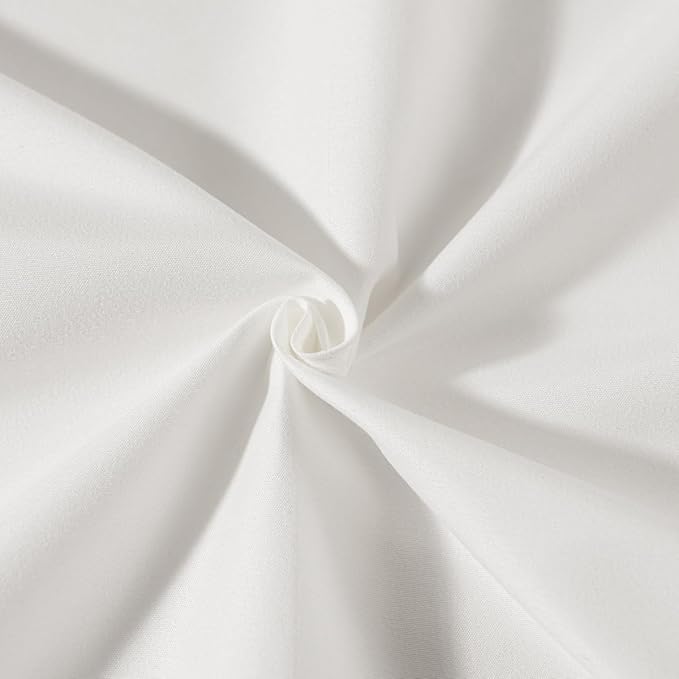 TSUTOMI Bed Skirt Queen Size Ruffled Bed Skirt with Split Corners, 18 Inch Drop Dust Ruffle Bed Skirts with Platform, Gathered Style, 100% Microfiber, Ivory