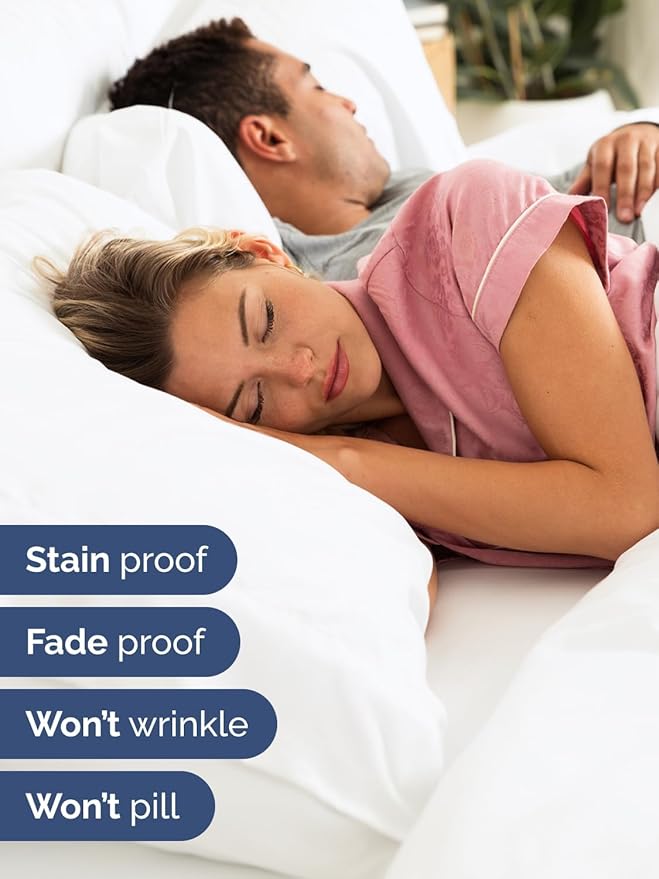 Extra Deep Pocket Twin Sheets - 3 Piece Breathable & Cooling Bed Sheets - Hotel Luxury Bed Sheet Set - Soft, Wrinkle Free & Comfy - Easily Fits Extra Deep Mattresses - Deep Pocket White Sheets Set