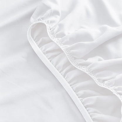 SPRINGSPIRIT RV Queen Sheets, Super Soft RV Short Queen Sheets for RV Camper, 4 Piece Bed Sheets Set Deep Pockets, Extra Soft and Breathable Bedding Sheets, White