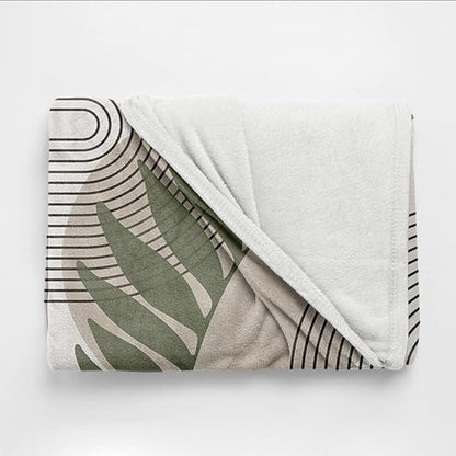 Boho Mid Century Throws Blankets Beige Yellow Modern Abstract Throw Blankets Minimalist Sun Boho Geometric Aesthetic Soft Warm Bed Bedding Women Blankets for Couch Bedroom Office 40"x50"