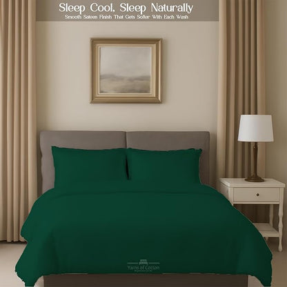 Sleeper Sofa 4 Piece Bed Sheet Set Premium Quality 100% Cotton 500 Thread Count, Smooth & Super Soft Sateen Weave, Extra Soft Bed Sheets, Wrinkle Free, 8 Inch Deep Pocket (Twin, Olive)