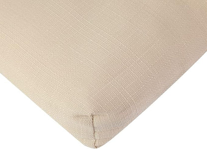 Outdoor Chair Cushions 19 x19 Inch,Water Resistant Tufted Seat Cushions 19",Reversible,Weather Resistant,Rounded Back Wicker Chair Cushion for Patio Garden Furniture(Antique Beige)