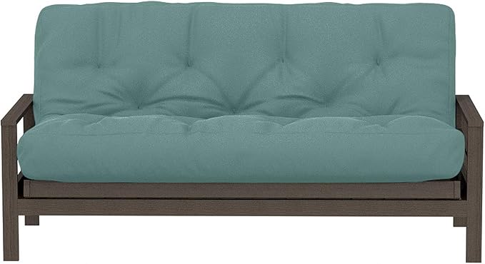 Royal Sleep Products by The Futon Factory 6 inch Foam Futon Mattress - Solid Teal Cover - Twin Size - CertiPUR Certified Foams - Made in USA - Replacement Mattress - (Frame not Included)
