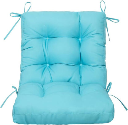 ARTPLAN Seat/Back Outdoor Chair Cushion,Set of 4 Patio Chair Cushion with Tie,Tufted Replacement for Patio Furniture,20x20x4 Inches,4 Count