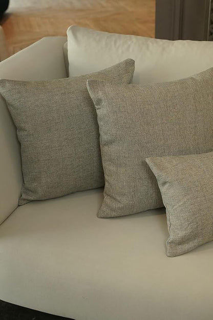 Haven & Glow Decorative Throw Pillow Cover – Square Cushion Case with Zipper | Modern Sofa, Couch & Bed Accent Pillow Covers for Living Room, Bedroom & Home Decor | 20 x 18 inches – Silver Blue – 2 Pc