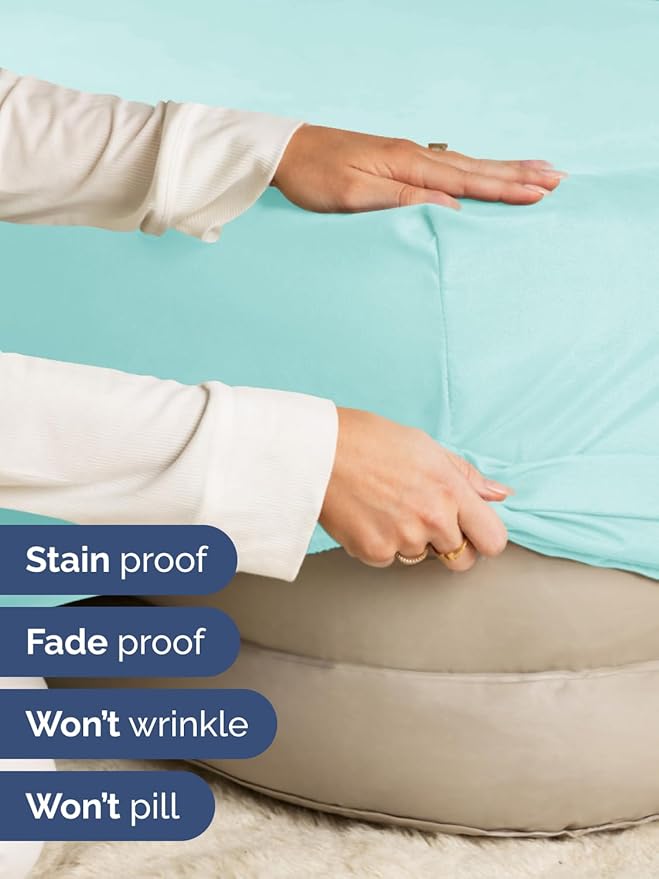 Extra Deep Twin XL Fitted Sheet - Hotel Luxury Single Fitted Sheet Only - Easily Fits 18 inch to 24 inch Mattress - Ultra Soft, Wrinkle & Fade Free w/Extra Deep Pocket - Breathable & Comfy - Spa Blue