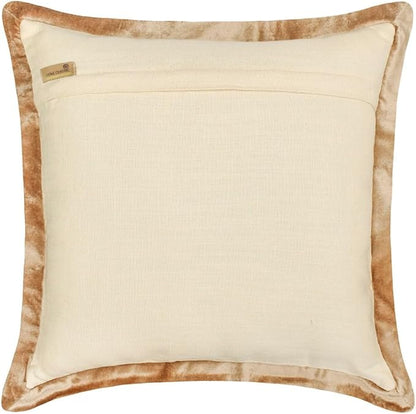 The HomeCentric King/Queen/Twin Beige Decorative Full 68"x18" Bed Runner Without Pillow Cover, Damask Bed Scarf on Velvet Fabric - Emmeline