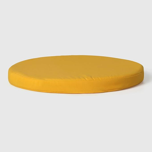 WestinTrends Solace Outdoor Patio Kitchen Dining Chair Round Seat Cushions Set of 4, 16 x 16, Yellow