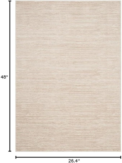 SAFAVIEH Vision Collection Accent Rug - 2'2" x 4', Creme, Modern Ombre Tonal Chic Design, Non-Shedding & Easy Care, Ideal for High Traffic Areas in Entryway, Living Room, Bedroom (VSN606F)
