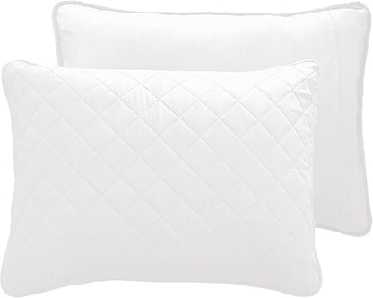 Easy-Going King Size Reversible Quilt Set with 1 Quilt and 2 Pillow Shams, Soft Bed Quilt Cover, Water Resistant Lightweight Microfiber Bedspread, Stain Resistant, White/White
