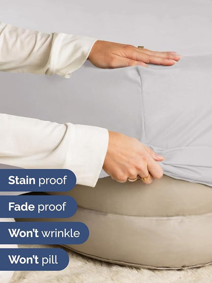 Extra Deep Full Fitted Sheet - Hotel Luxury Single Fitted Sheet Only - Easily Fits 18 inch to 24 inch Mattress - Ultra Soft, Wrinkle & Fade Free w/Extra Deep Pocket - Breathable & Comfy - French Grey