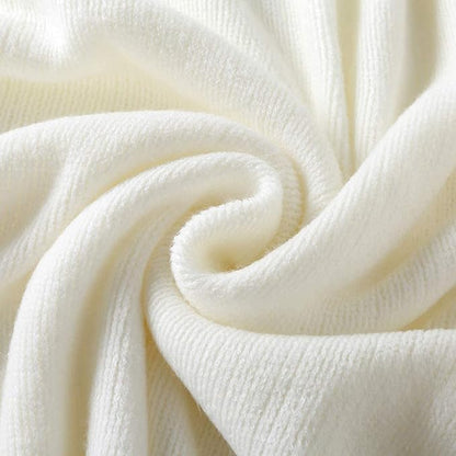 Homiest Decorative Knitted Throw with Fringe, Lightweight Acrylic Knit Blanket, Soft & Cozy Tassel Blanket for Couch, Sofa, Bed (Ivory White, 60 x 80 Inch)