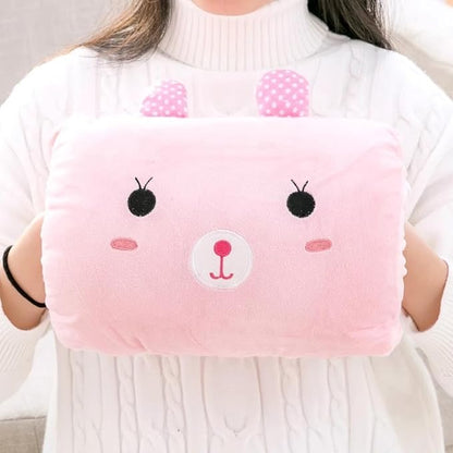Kids Cartoon Hand Pillow, Cute Plush Animal Hand Warmer Pillow, Children's Throw Pillow Cushions for Students to Take A Nap, Travel Essentials