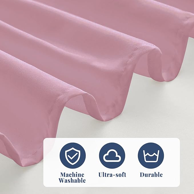 Twin Bed Skirt, Elastic Wrap Around Bed Skirt Twin Size, Bed Skirts for Adjustable Bed, Easy Fit with 18" Drop Length Tailored Drop Dust Ruffle (Pink)