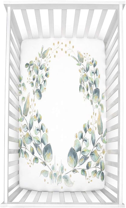 JumpOff Jo - Fitted Crib Sheet, Super Soft Breathable 100% Cotton Baby Crib Sheet for Standard Crib Mattresses and Toddler Beds, 28 in. x 52 in. - Botanical