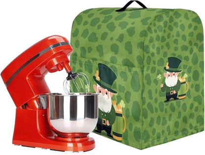 St. Patrick's Day Stand Mixer Covers Kitchen Appliance Dust Covers Protective Compatible with 6-8 Quart Kitchen Aid Stand Mixer Cartoon Gnome Mixer Cover