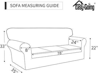 Easy-Going Sofa Slipcover Oversized Sofa Cover Waterproof Couch Cover Furniture Protector Cover Pets Covers Washable Non-Slip Fabric Pets Kids Children Dog Cat (Oversized Sofa, Brown)