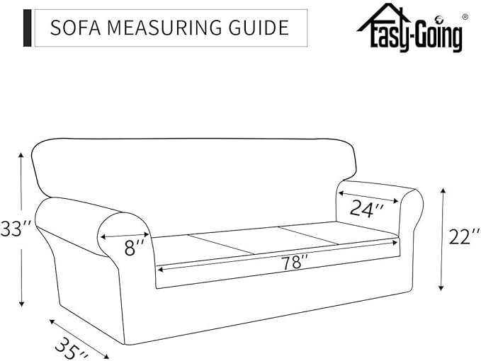 Easy-Going Sofa Slipcover Oversized Sofa Cover Waterproof Couch Cover Furniture Protector Cover Pets Covers Washable Non-Slip Fabric Pets Kids Children (Oversized Sofa, Greyish Green)