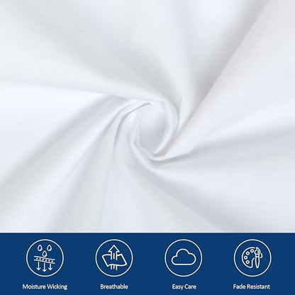 Moonsea Full Size Air Mattress Sheet Set - 3 Pieces Extra Deep Pocket Full Sheet Set 16 to 24 inch - Sheets with Pocket on Side - Easily Fits Extra Deep Pillow Top Air Mattress-White