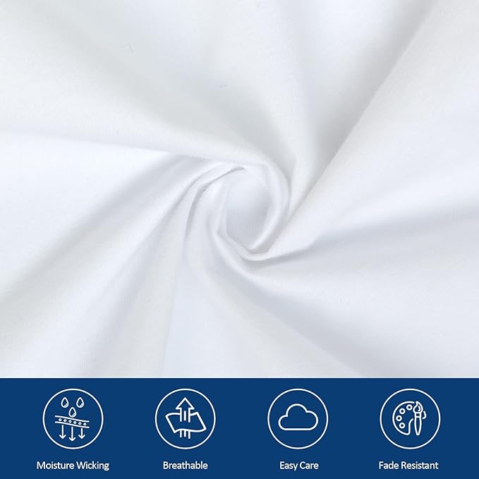 Moonsea Extra Deep Pocket Air Mattress King Sheet Set - 3Pcs Side Storage Pocket Fitted Sheet & Pillowcase King Size Deep Pocket Sheet Set Easily Fits 16in to 24in Pillow Top Air Bed Mattress-White