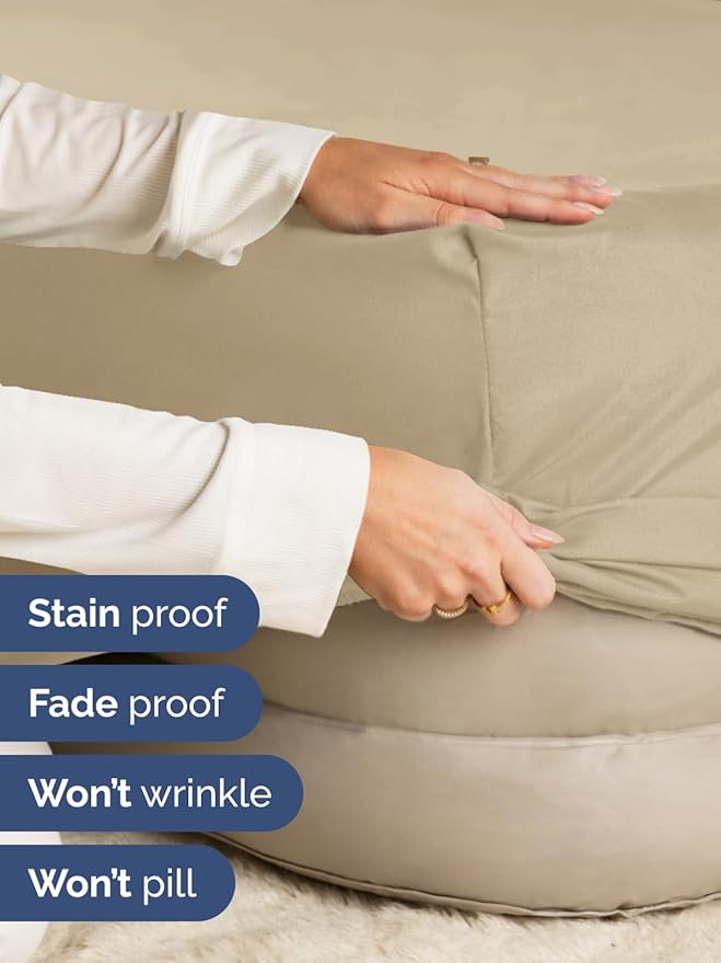 Extra Deep King Fitted Sheet - Hotel Luxury Single Fitted Sheet Only - Easily Fits 18 inch to 24 inch Mattress - Ultra Soft, Wrinkle Free w/Extra Deep Pockets - Easy-Care, Breathable & Comfy - Beige