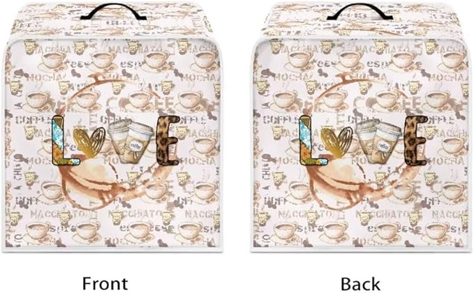 Mumeson Coffee Cup Coffee Maker Cover, Universal Waterproof and Dustproof Cover for Home Garage Office Pouch with Duarble Handle Kitchen Appliance Covers, Large