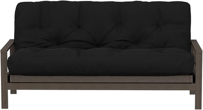 Royal Sleep Products by The Futon Factory 6 inch Foam Futon Mattress - Solid Black Cover - Queen Size - CertiPUR Certified Foams - Made in USA - (Frame not Included)