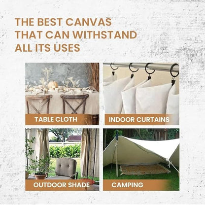 ZUPERIA Canvas Drop Cloth for Painting (Size 6'x9' Feet Pack of 4) Painters Drop Cloth for Painting, Furniture & Floor Protection All Purpose Thick Canvas tarp with Double Stitched Edges