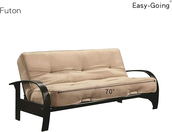 Easy-Going Futon Sofa Slipcover - Reversible Armless Couch Cover - Water Resistant for Pets & Kids (Dark Blue/Light Blue)