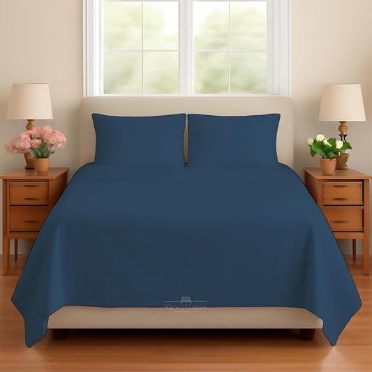 Sleeper Sofa 4 Piece Bed Sheet Set Premium Quality 100% Cotton 500 Thread Count, Smooth & Super Soft Sateen Weave, Extra Soft Bed Sheets, Wrinkle Free, 4 Inch Deep Pocket (Full, Medium)
