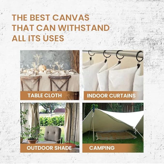 ZUPERIA Canvas Drop Cloth for Painting (Size 4x5 Feet Pack of 4) Pure Cotton Painters Drop Cloth for Painting, Furniture & Floor Protection - All Purpose Thick Canvas tarp with Double Stitched Edges