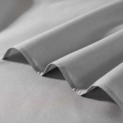 Bed Skirt Queen Size Ruffled Bed Skirt with Split Corners, Queen Bed Skirt 14 Inch Drop, TSUTOMI Queen Size Bed Skirt Light Grey for Ruffled Bed Skirt with Split Corners, Bed Skirts Queen Size
