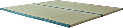 MustMat Japanese Floor Mattress Foldable Tatami Mats Folding Tatami Futon Mattress Rush Grass Floor Bed 35.4"x78.7"x1.2"(2 Piece Set)