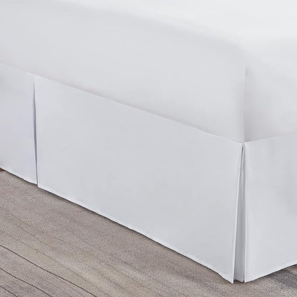 Nestl White Twin XL Bed Skirt - Twin XL Size Bed Skirt 14 Inch Drop - Brushed Microfiber Bed Skirts - Hotel Quality Pleated Bed Skirt - Shrinkage & Fade Resistant