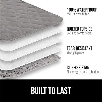 GORILLA GRIP Waterproof Bed Cover for Dogs, 82x52, Gripped Slip Resistant Backing, Leak Proof Washable Dog Blanket Covers Sofa, Couch, Sectional, Crate, Car, RV Seats, Pet Puppy Essentials, Charcoal