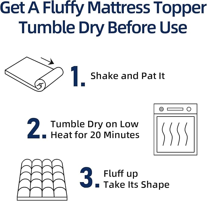 Mattress Topper Super Queen for Back Pain, Extra Thick Mattress Pad Cover, Plush Pillow Top, Deep Elastic Pocket, White, 66"X80"+20"
